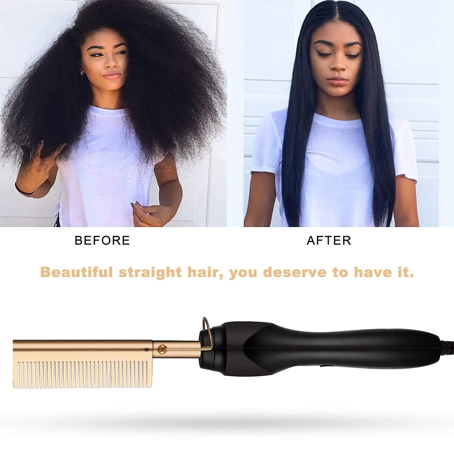 2 in1 Hot Comb Hair Straightener