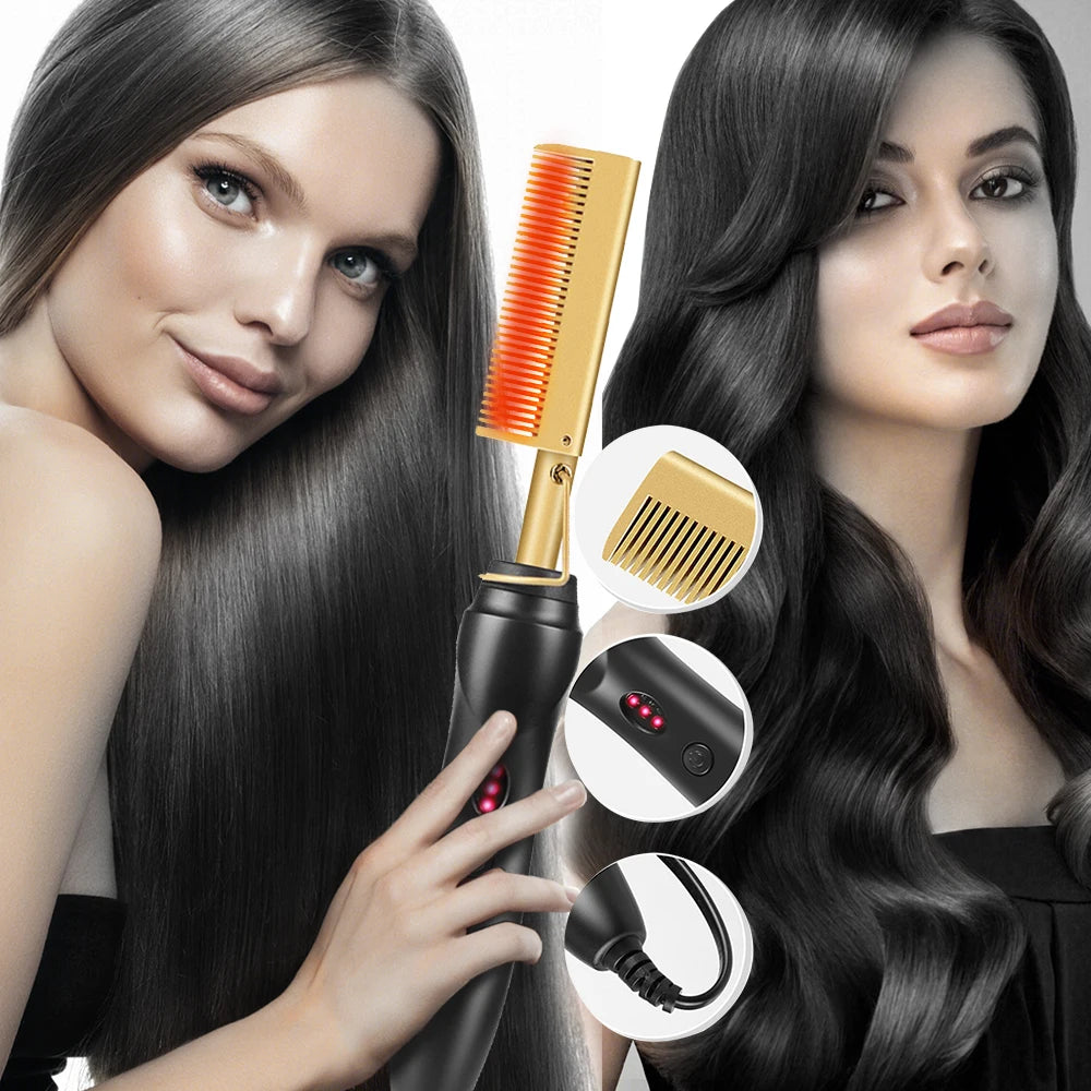 2 in1 Hot Comb Hair Straightener