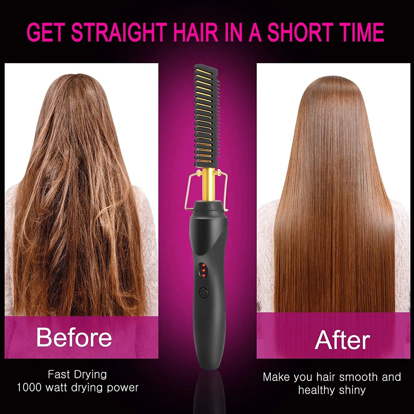 2 in1 Hot Comb Hair Straightener