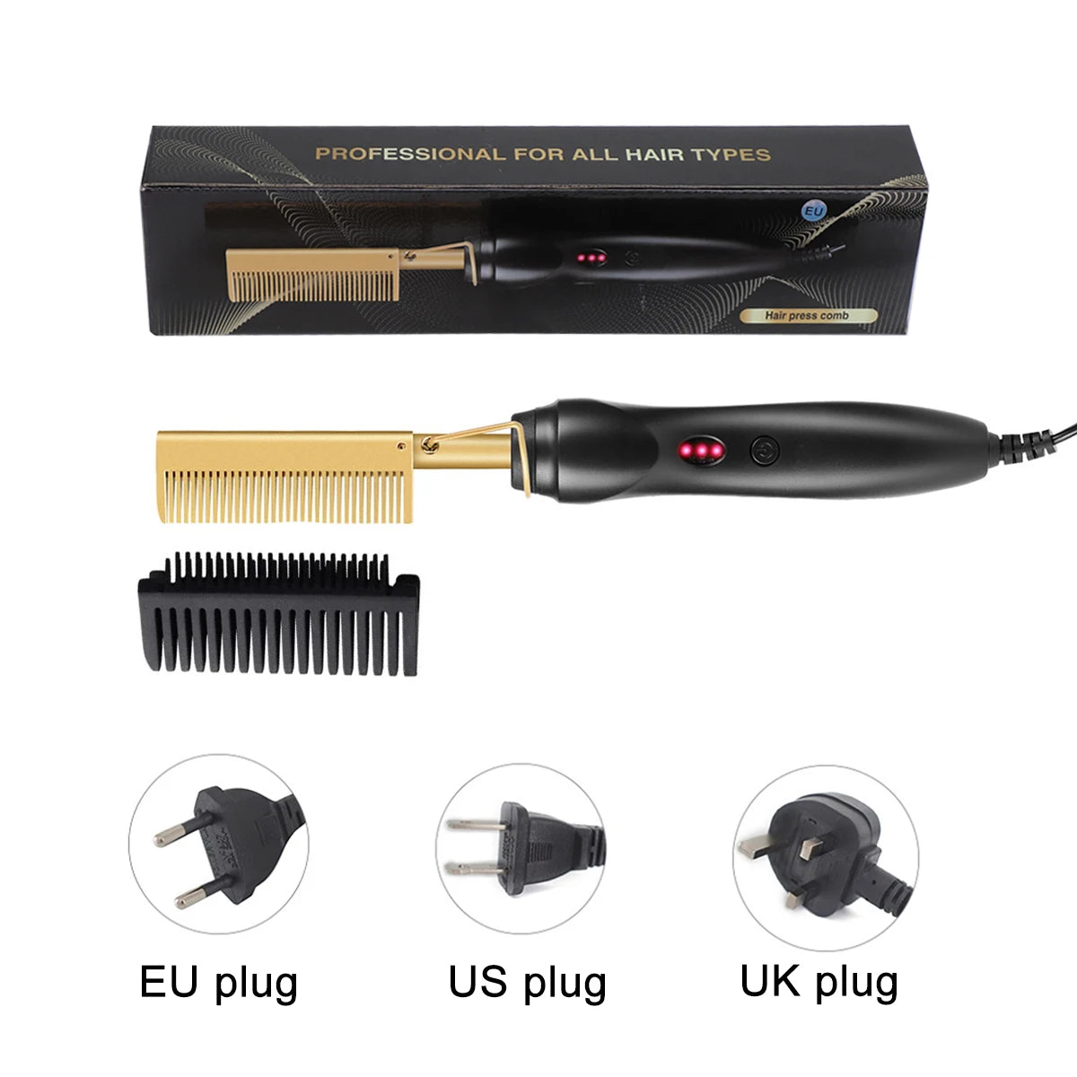 2 in1 Hot Comb Hair Straightener