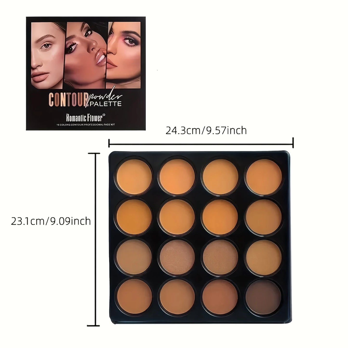 16-color contouring bronzer palette