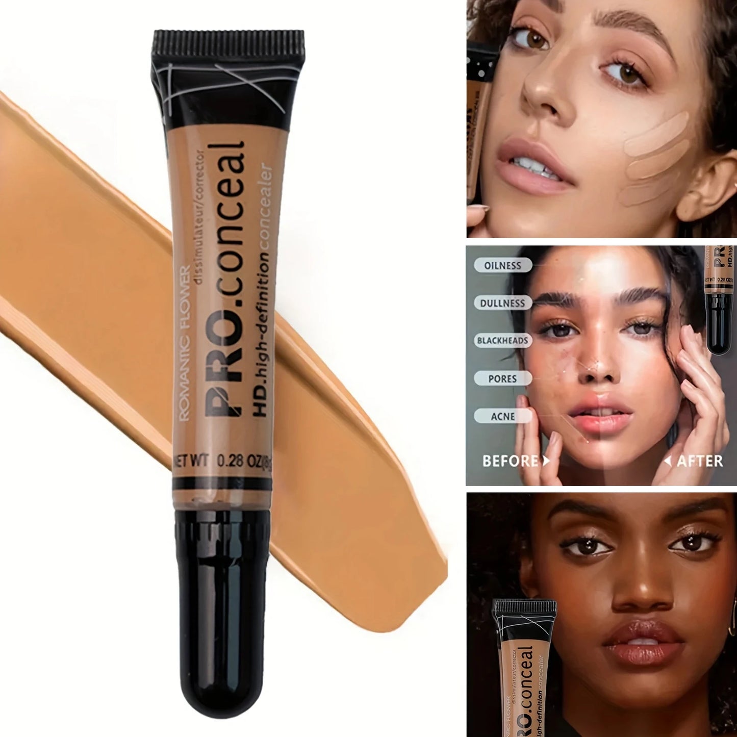 3-Color Matte Liquid Concealer Set for Eyes